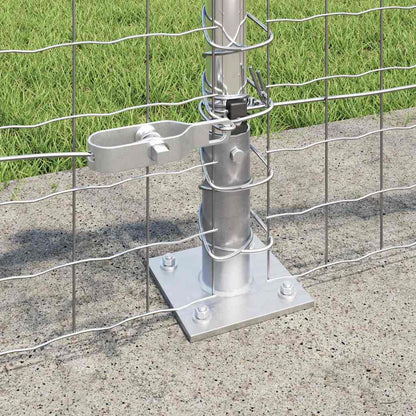 vidaXL Zaun mit Pfosten Silber 0,6 x 25 m Stahl