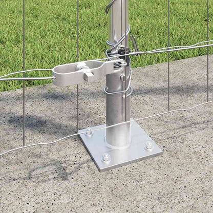 vidaXL Zaun mit Pfosten Silber 1,2 x 25 m Stahl
