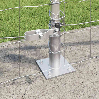 Zaun mit Pfosten Silber 0,8 x 25 m Stahl