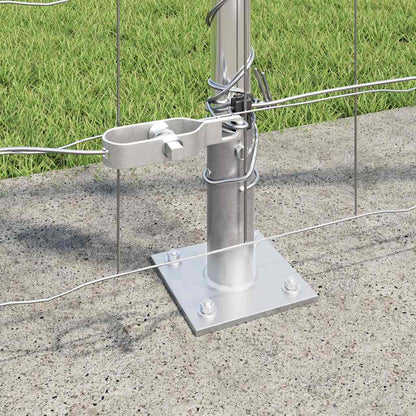 vidaXL Zaun mit Pfosten Silber 1,2 x 25 m Stahl