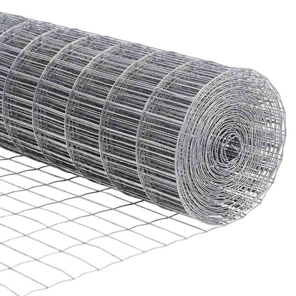 vidaXL Zaun mit Pfosten Silber 0,6 x 50 m Stahl