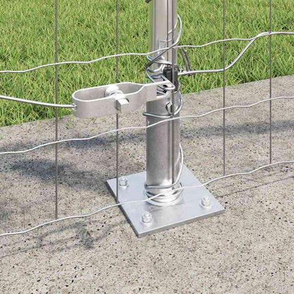 vidaXL Zaun mit Pfosten Silber 0,8 x 10 m Stahl