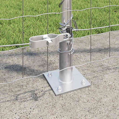 vidaXL Zaun mit Pfosten Silber 1,2 x 10 m Stahl