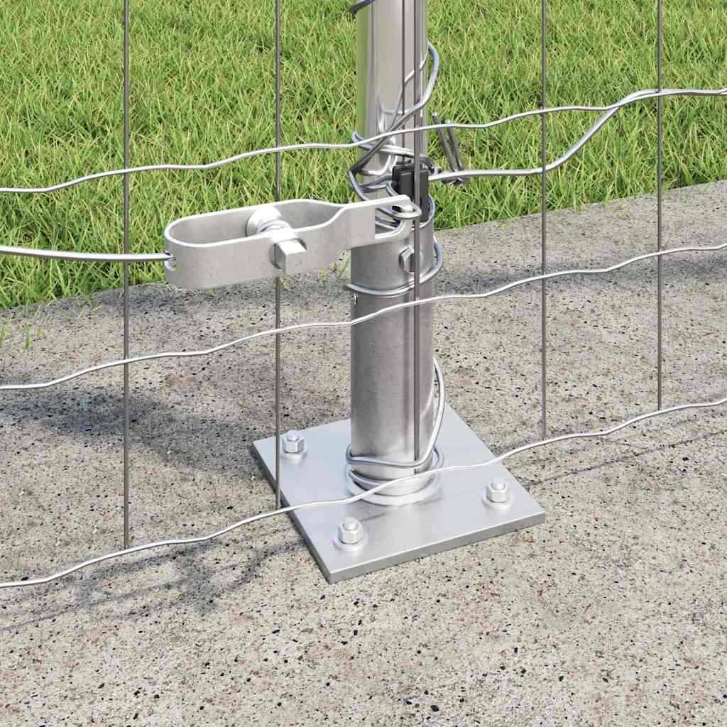 vidaXL Zaun mit Pfosten Silber 1,6 x 10 m Stahl