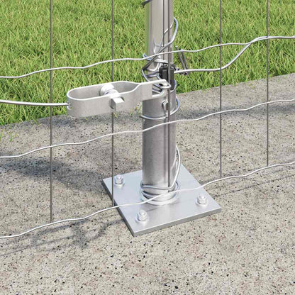 vidaXL Zaun mit Pfosten Silber 1,6 x 10 m Stahl