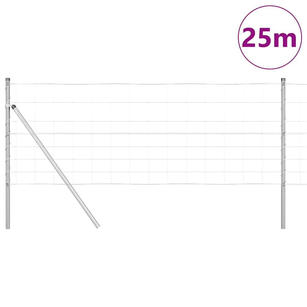 vidaXL Zaunpfosten Galvanisiert 25 x 0,8 m Stahl