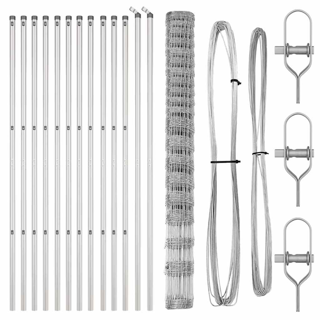 vidaXL Zaunpfosten Galvanisiert 25 x 1 m Stahl
