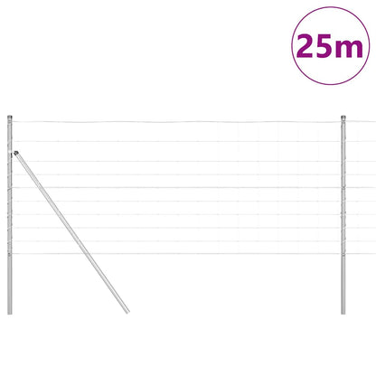vidaXL Zaunpfosten Galvanisiert 25 x 1 m Stahl