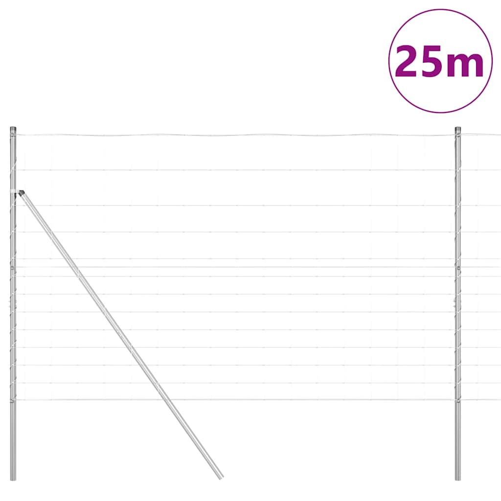 vidaXL Zaunpfosten Galvanisiert 25 x 1,5 m Stahl