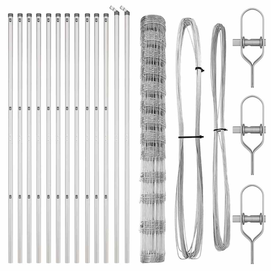 vidaXL Zaunpfosten Galvanisiert 25 x 1,5 m Stahl