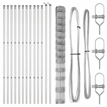 vidaXL Zaunpfosten Galvanisiert 25 x 1,5 m Stahl
