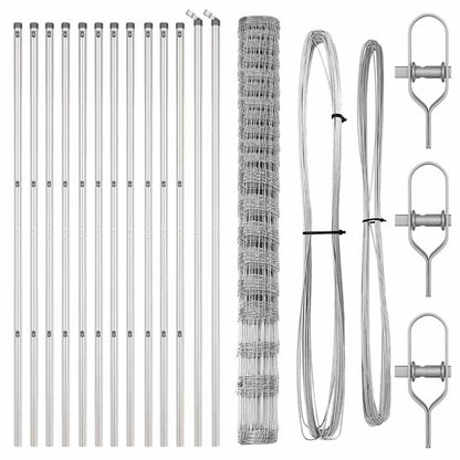 vidaXL Zaunpfosten Galvanisiert 25 x 1,6 m Stahl