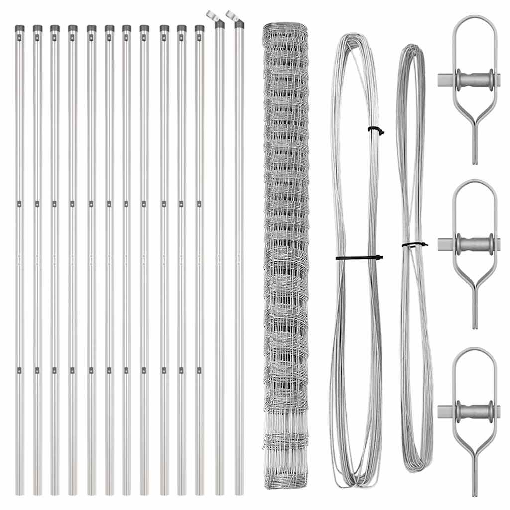 vidaXL Zaunpfosten Galvanisiert 25 x 1,6 m Stahl
