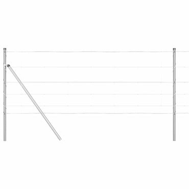 vidaXL Zaunpfosten Galvanisiert 50 x 0,8 m Stahl