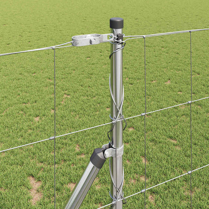 vidaXL Poteau de clôture galvanisé 50 x 1,2 m Acier
