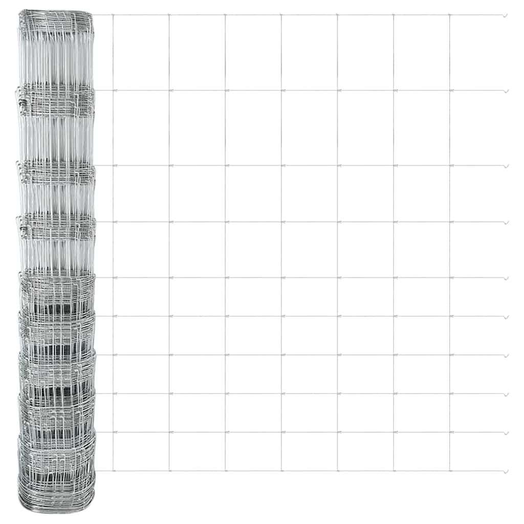 vidaXL Poteau de clôture galvanisé 50 x 1,2 m Acier