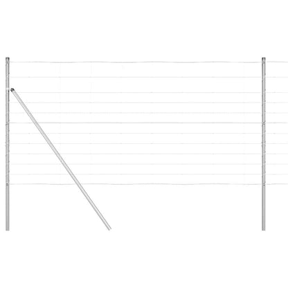 vidaXL Zaunpfosten Galvanisiert 50 x 1,2 m Stahl
