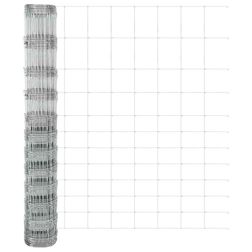 vidaXL Zaunpfosten Galvanisiert 50 x 1,4 m Stahl