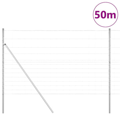 vidaXL Zaunpfosten Galvanisiert 50 x 1,5 m Stahl