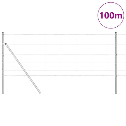 vidaXL Zaunpfosten Galvanisiert 100 x 0,8 m Stahl