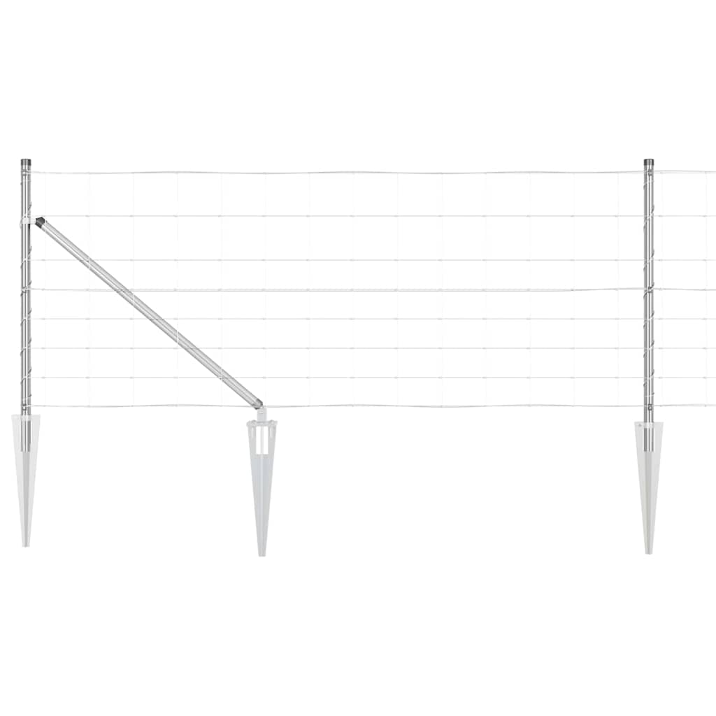 vidaXL Zaunpfosten Galvanisiert 25 x 0,8 m Stahl