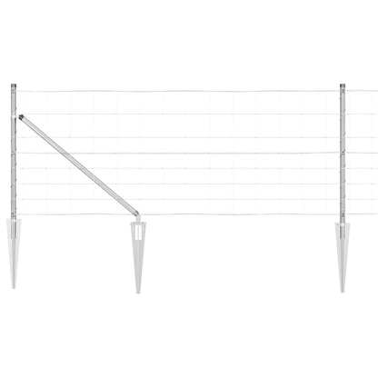 vidaXL Zaunpfosten Galvanisiert 25 x 0,8 m Stahl