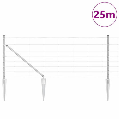 Zaunpfosten Galvanisiert 25 x 0,8 m Stahl