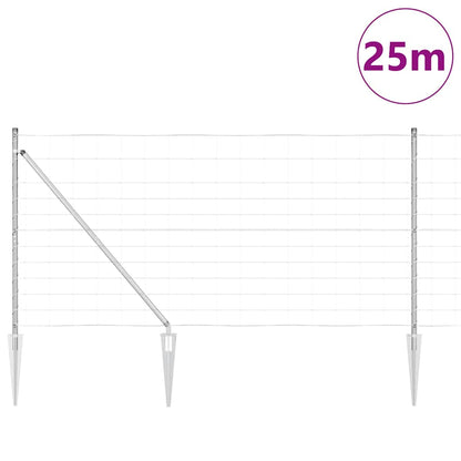 vidaXL Zaunpfosten Galvanisiert 25 x 1,2 m Stahl