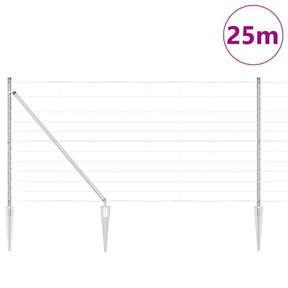 vidaXL Zaunpfosten Galvanisiert 25 x 1,2 m Stahl