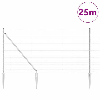 vidaXL Zaunpfosten Galvanisiert 25 x 1,2 m Stahl