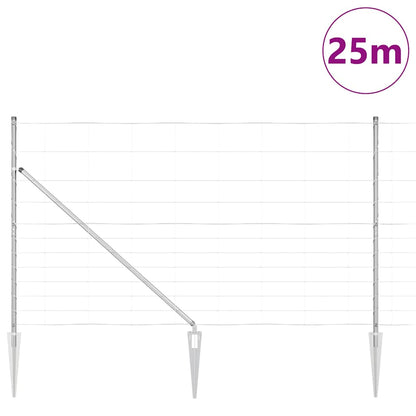 vidaXL Zaunpfosten Galvanisiert 25 x 1,4 m Stahl