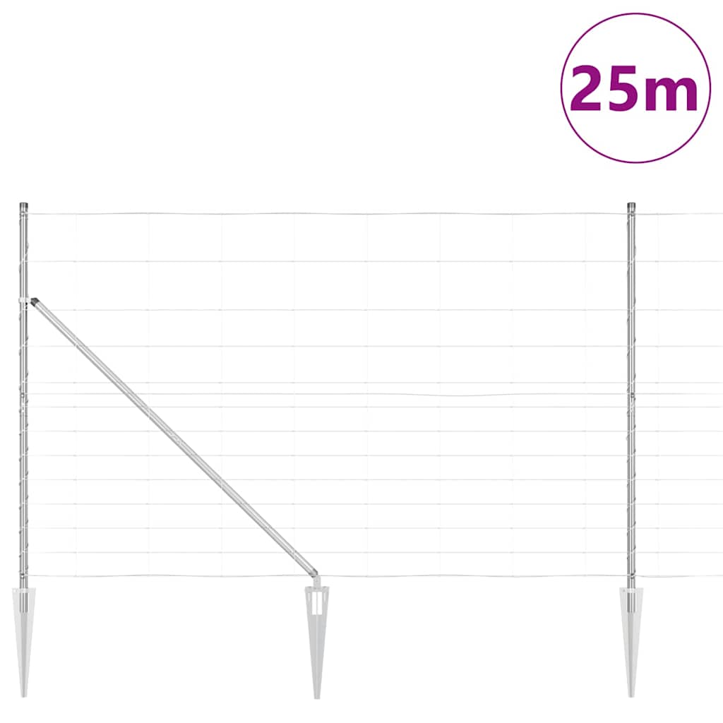 vidaXL Zaunpfosten Galvanisiert 25 x 1,5 m Stahl