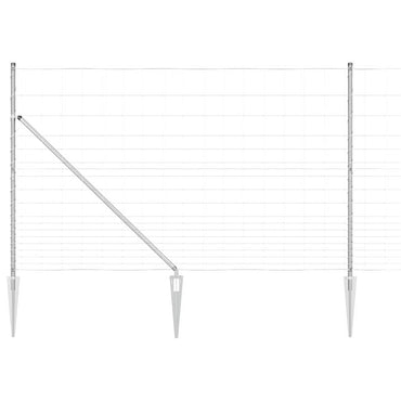 vidaXL Zaunpfosten Galvanisiert 25 x 1,5 m Stahl