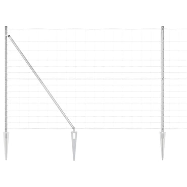 vidaXL Zaunpfosten Galvanisiert 25 x 1,6 m Stahl
