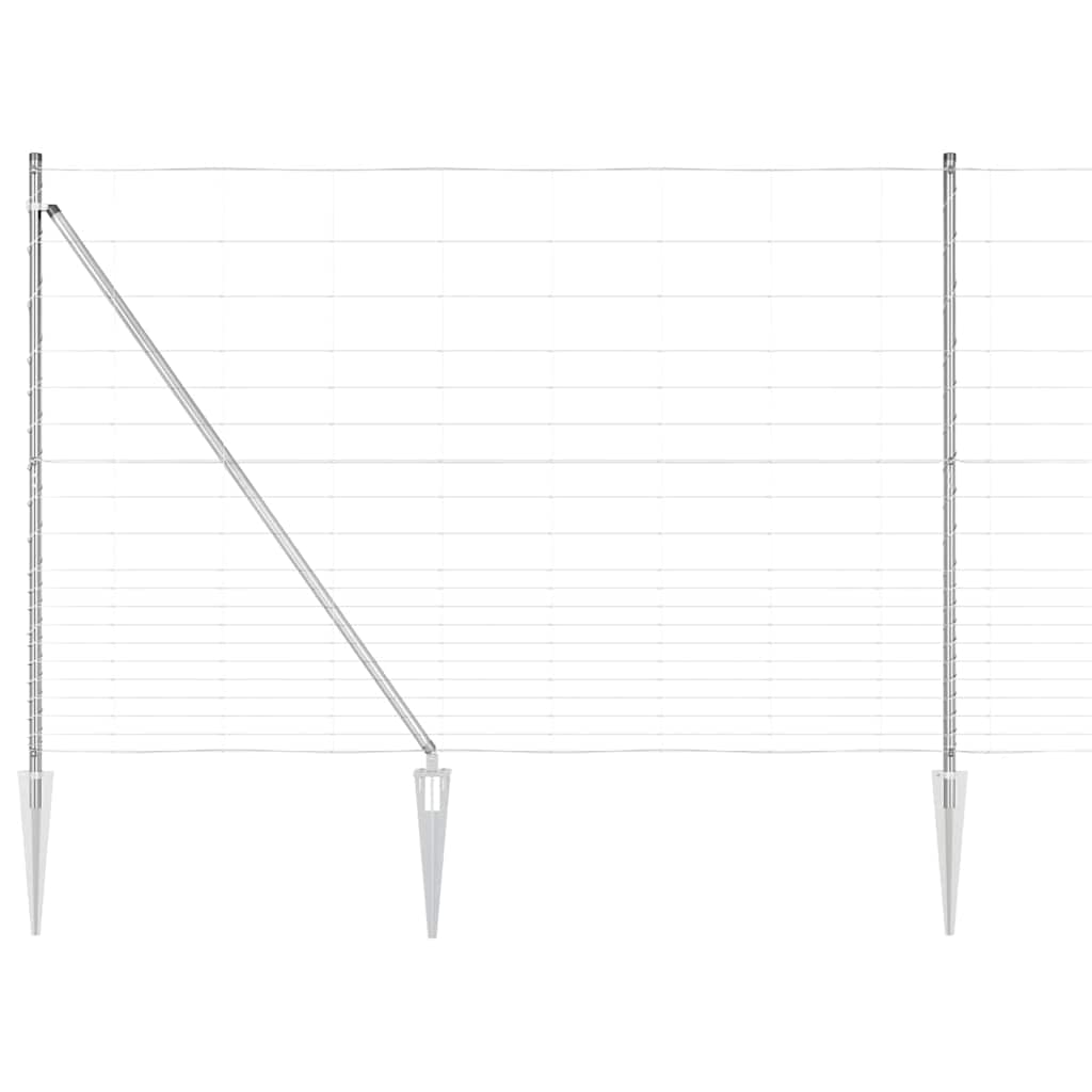 vidaXL Zaunpfosten Galvanisiert 25 x 1,6 m Stahl
