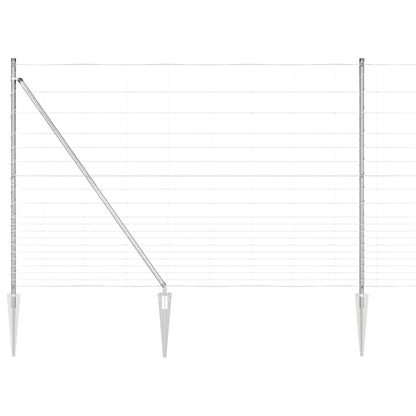vidaXL Zaunpfosten Galvanisiert 25 x 1,6 m Stahl