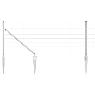 vidaXL Zaunpfosten Galvanisiert 50 x 0,8 m Stahl