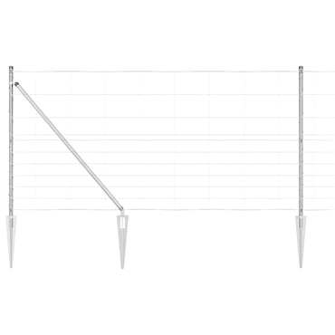 vidaXL Zaunpfosten Galvanisiert 50 x 1,2 m Stahl