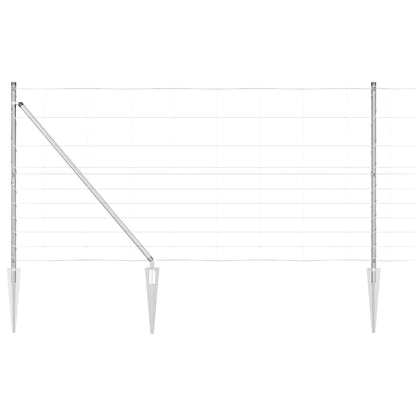 vidaXL Zaunpfosten Galvanisiert 50 x 1,2 m Stahl
