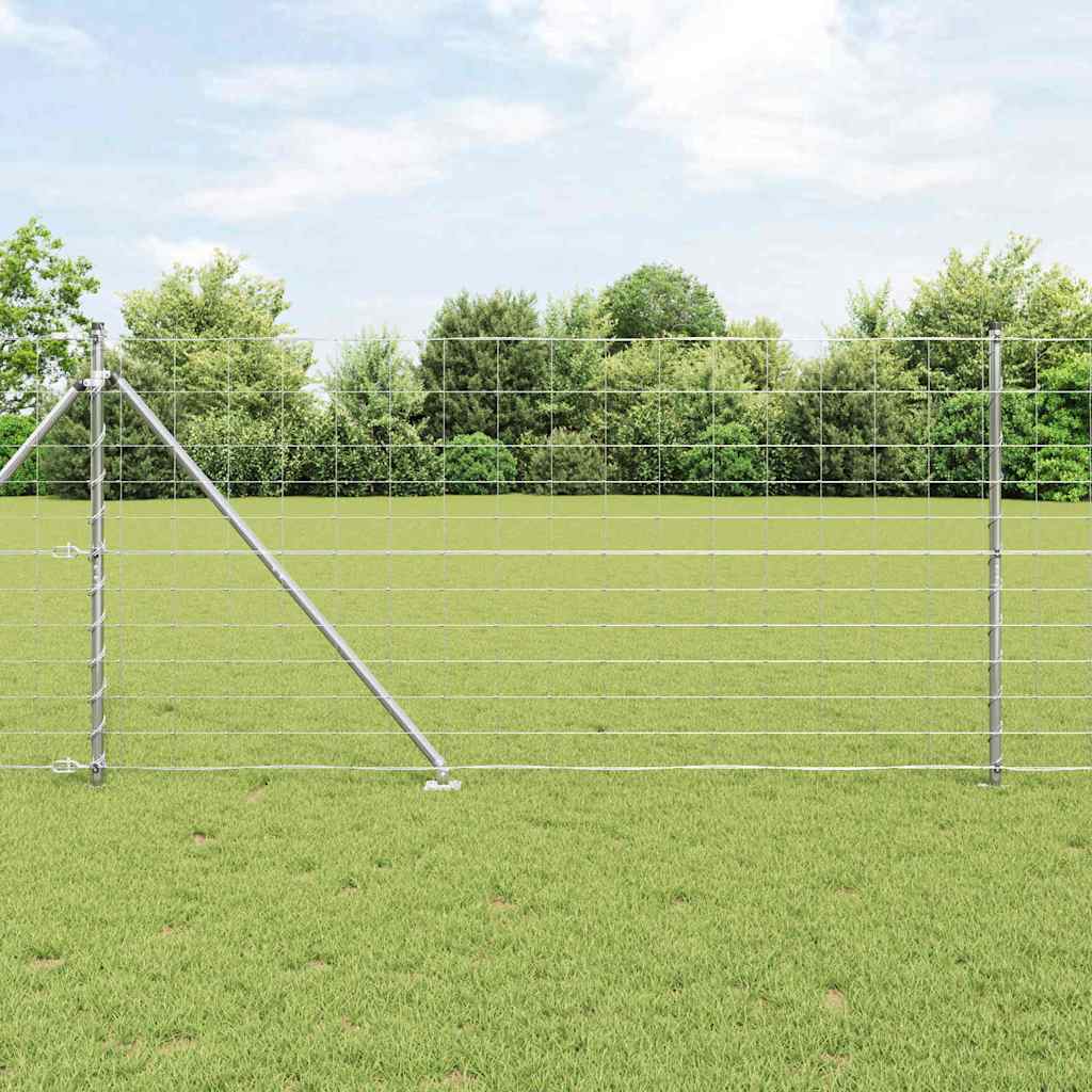 vidaXL Zaunpfosten Galvanisiert 50 x 1,2 m Stahl