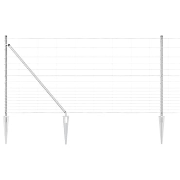 vidaXL Zaunpfosten Galvanisiert 50 x 1,2 m Stahl