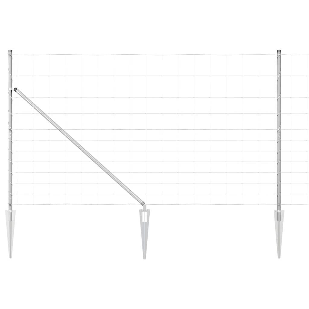 vidaXL Zaunpfosten Galvanisiert 50 x 1,4 m Stahl
