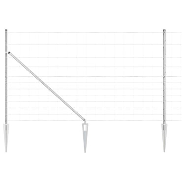 vidaXL Zaunpfosten Galvanisiert 50 x 1,4 m Stahl