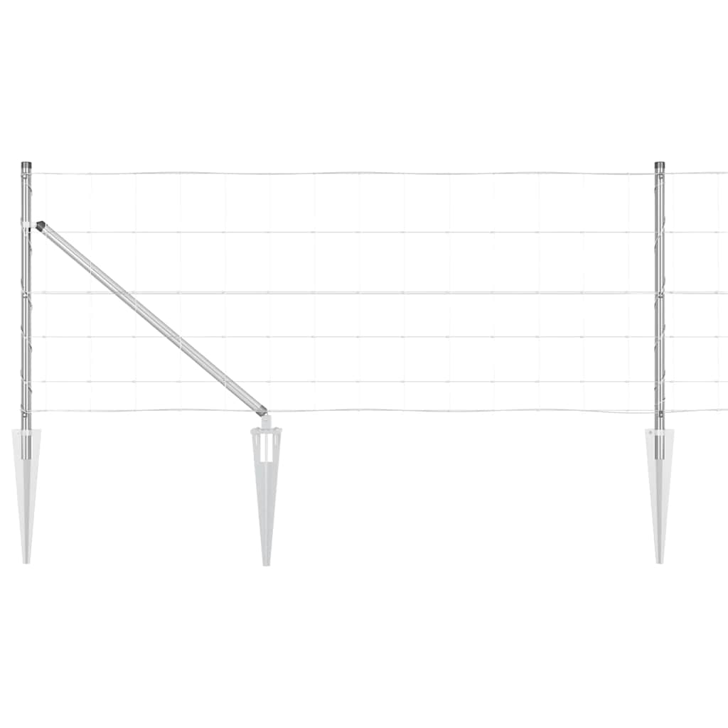 vidaXL Zaunpfosten Galvanisiert 100 x 0,8 m Stahl