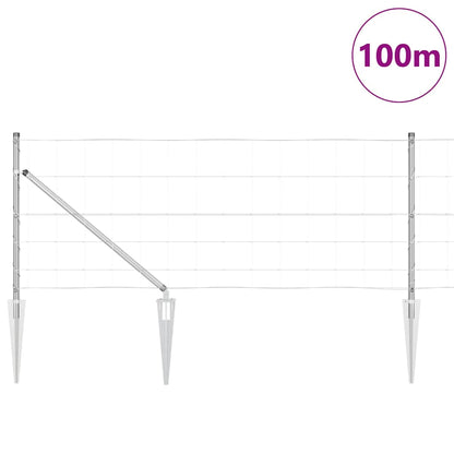 vidaXL Zaunpfosten Galvanisiert 100 x 0,8 m Stahl