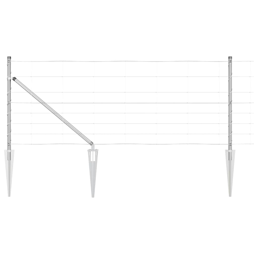 vidaXL Zaunpfosten Galvanisiert 100 x 0,8 m Stahl