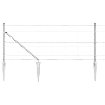 vidaXL Zaunpfosten Galvanisiert 100 x 0,8 m Stahl