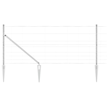 vidaXL Zaunpfosten Galvanisiert 100 x 1 m Stahl