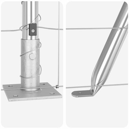 Zaunpfosten Galvanisiert 25 x 1 m Stahl