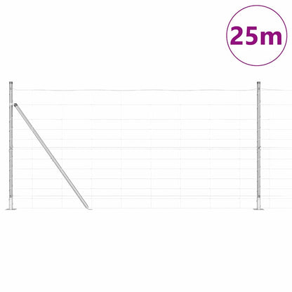 vidaXL Zaunpfosten Galvanisiert 25 x 1,2 m Stahl